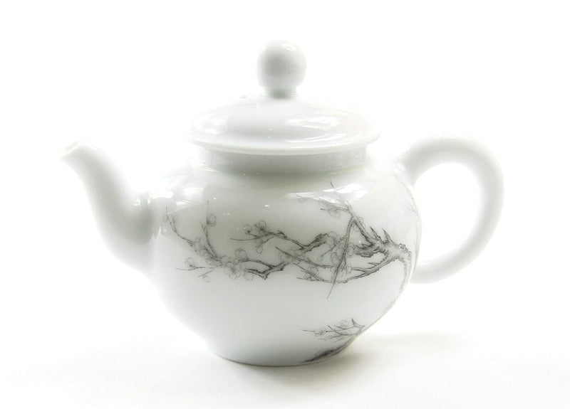 Porcelain Teapot with Plum Blossom Design